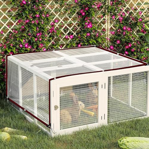 16 Pcs Rabbit Cage Urine Guard 10.2'' x 8.3'' Plastic Pet Splash Guard Panels Liner Protection Clear Edge Liner Guinea Pig Side Lining Habitat Siding Cage Protector