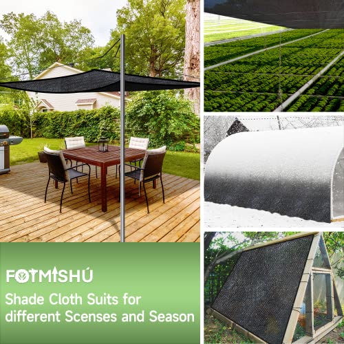 70% Shade Cloth 6.5ftx16ft Anti-Aging Sun Mesh UV Resistant Net, Sunblock Garden Tarp for Plant Cover, Greenhouse, Barn or Kennel, Flowers, Plants, - size: 6.5ftx16ft