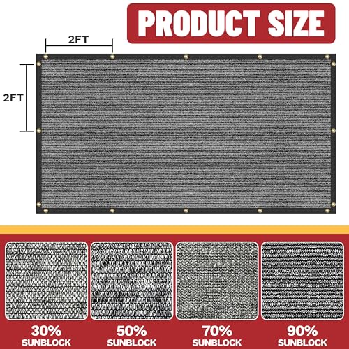 90% Shade Cloth, Black 6' x 10' Outdoor Dog Shade Tarp, Shade Cover with Upgrade Grommets and Zip Ties, Sunblock Net for Garden Carport Chicken Coop Dog, We Custom Size