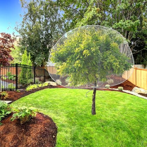 Alpurple 6.5 x 8.2 Feet Insect Bird Barrier Netting Mesh with Drawstring -Garden Bug Netting Plant Cover for Protect Plant Fruits Flower from Insect Bird Eating - color: 78 X 98 Inch