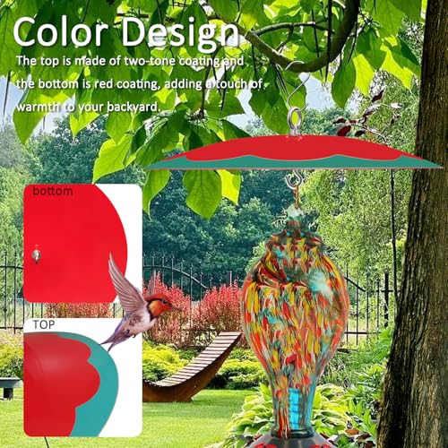 Metal 13" Bird Feeder Baffle for Outdoor Handing Rain Guard for Hummingbird Feeder and House ((1pack)) - color: (1pack)