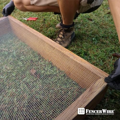 Fencer Wire 19 Gauge Hardware Cloth Metal Wire Mesh 1/2" x 1/2", Galvanized Welded Cage Wire Poultry Netting Square Chicken Snake Fencing Gopher Fence (4 ft. x 100 ft.) - size: 4 ft. x 100 ft.