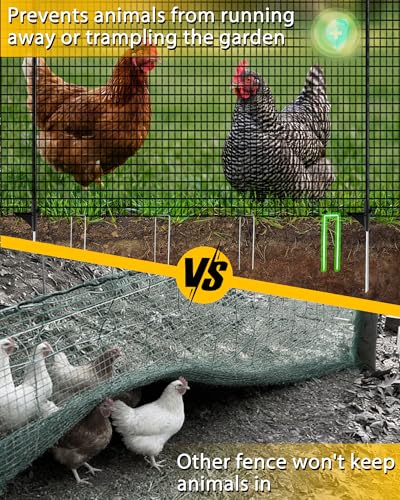 3'x50' Temporary Fence with Posts, Dog Fence Outdoor for Yard, Black | Mesh with step-in posts, No assembly required, Portable Fencing for yard, Garden fence animal barrier, Snow fence - color: Black, size: 3x50 ft