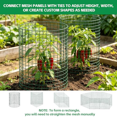 3 Pack Plant Protector from Animals, 12"x12" Metal Chicken Wire Cloche | Plant Cages for Outdoor Garden Flowers and Vegetables, Wire Plant Protector to Keep Out Rabbits, Chickens and Small Animals