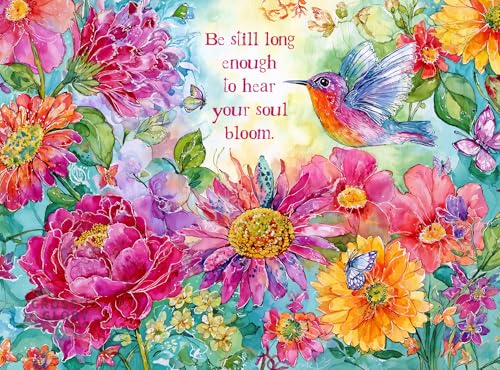 Cross & Glory | 1000 Piece Jigsaw Puzzles for Adults | Soul Bloom | Colorful Floral & Bird Artwork | 2mm Thick Pieces | Bonus Reference Poster | Satin Finish | Ages 14+ - color: Soul Bloom