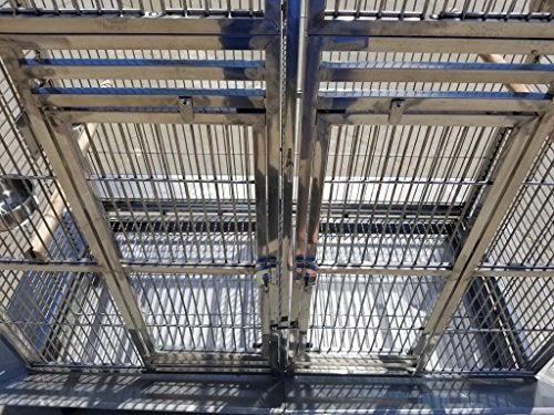 XL Size Full 304 Stainless Steel Double Macaw Cockatoo Parrot Bird Pet Breeder Cage w/Divider SUS304 Medical Grade Steel
