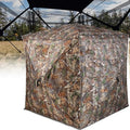 Camping Tent Hunting Blinds, 270° See Through Mesh with Silent Sliding Window, 2-3 Person Ground Deer Stand Pop Up Hub Turkey Deer Hunting Tent with Portable Bag - color: Camouflage 1