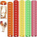 100 Pcs Chicken Leg Bands Adjustable Chicken Marker 6 Slots 20mm Chicken Leg Marker Rings Colorful Poultry Leg Rings Numbered Chicken Leg Rings (Red Rose Orange Yellow Green)
