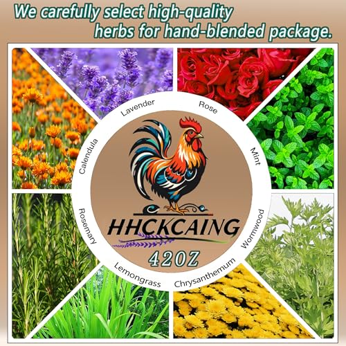 42oz Premium Nesting Herbs, Aromatic Blend for Chicken Coop & Nest Boxes | 8 herbal flower blend, calms laying hens, removes coop odors, boosts consistent egg production & improves egg quality - size: 10.4"L x 9.3"W x 3.0"H