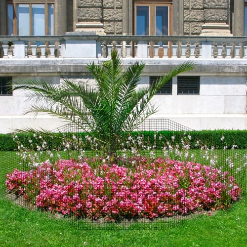 15 Pcs Large Wire Plant Protector from Animals, 5 Pack 24" H X 12" Dia Metal Plant Cage Chicken Wire Cloche with Ground Stakes and Nylon Tie to Keep Animals Out, Garden Protection Bunny Barricade - size: 5 Pack 24'' x 12''