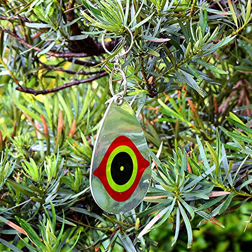 10 Pack Scare Eye Deterrent, Predator Eye for Birds | Hanging Devices to Keep Birds Away from Barns, Gardens, Windows, Warehouses - size: 10 Pack