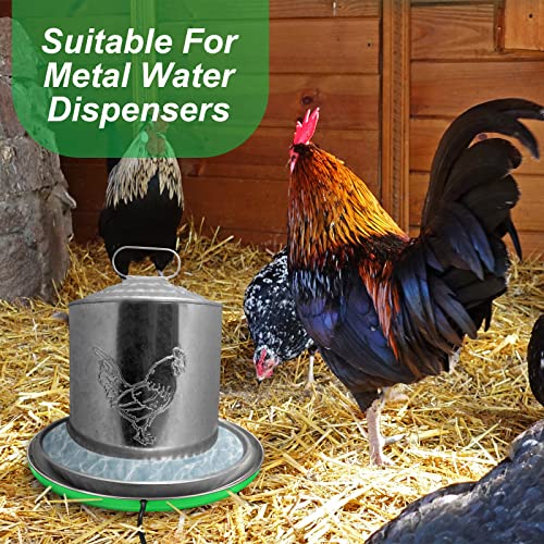 Chicken Water Heater for Winter Chicken Heated Waterer Base 110v 38w Surface Temperature Can Reach About 140 Fahrenheit Degree Poultry Drinker Electric Water Base(8.3 x 8.3 Inches,Green) - color: Green, size: 8.3 x 8.3 Inches