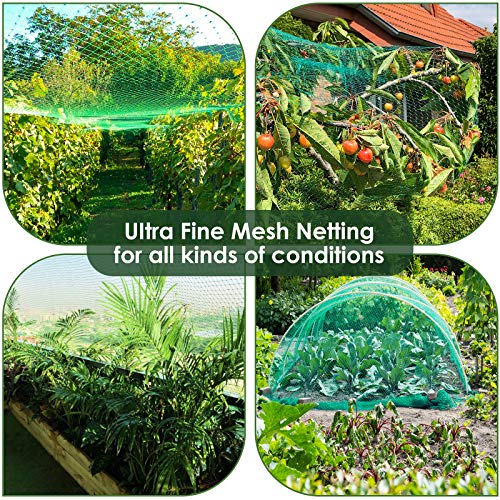 Ruolan Bird Netting for Garden Protect Vegetable Plants and Fruit Trees13X20Ft,Plastic Trellis Netting for Birds, Deer,Squirrels and Other Animals - size: 13X20