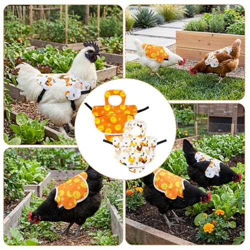 Chicken Saddle for Hens, Hen Saddle for Chickens, 2-Pack Poultry Protector with Oxford Fabric, Chicken Saddles for Protection, Chicken Saddle, Chicken Saddles for Hens Protection Gear