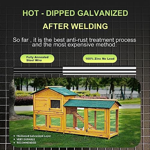 Hardware Cloth 1/4 in Galvanized Wire Mesh Roll (23 GA) Chicken Wire Fence Roll for Chicken Pen/coop Fences, Screen mesh, Rabbit/Snake Fences, Poultry enclosures, Handicraft Ma 4in×10ft - size: 4In x 10Ft