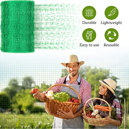 Woanger 3 Pack Deer Fence Netting Bird Netting Garden Net with 150 Pcs Cable Ties for Bird Protect Plants, Vegetables Against Birds Fruit Trees Deer Squirrel Rabbit and Other Animals (Green,7x100 ft) - color: Green