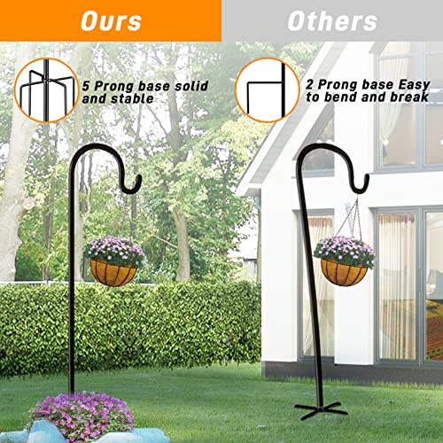 Shepherd Hooks 36 inches for Bird Feeders Outside Heavy Duty Shepherd Stand Plant Hanger Yard Hooks for Lanterns,Solar Lights,Bird Feeder,Wedding,Planter Pot-2 Packs - color: 2 packs-36in