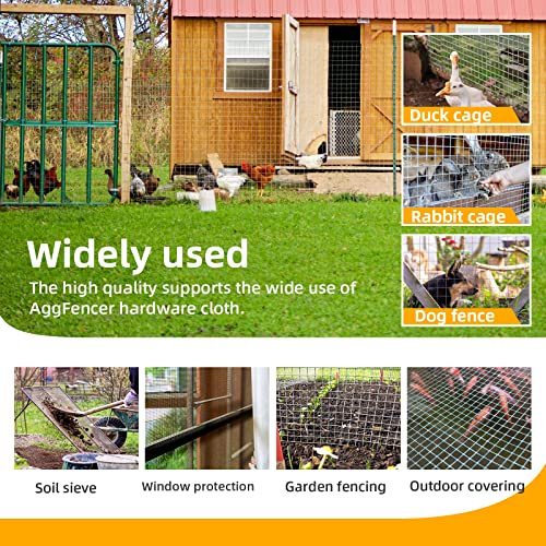 36in x 100ft Black Hardware Cloth 1/2 inch 19Ga PVC Coated Mesh | Vinyl Coated Fence, Welded Metal Chicken Wire Fencing Roll, Garden Plant Fencing, for Chicken Coop and Home Improvement - size: 1/2 inch 36in x 100ft