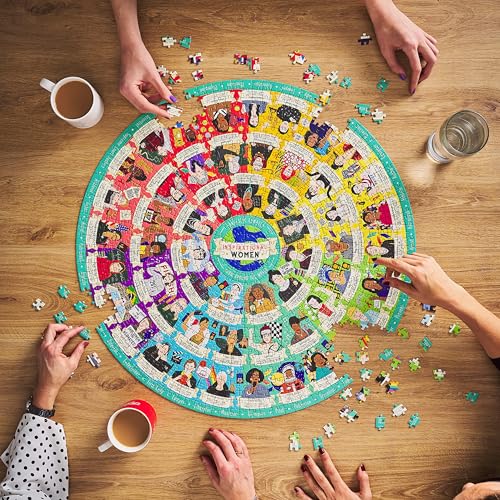 Ridley’s Inspirational Women Feminist Circular Jigsaw Puzzle, 1000-Piece Puzzle – Features 54 Inspirational Feminist Icons, Educational Jigsaw Puzzle for Women, Men and Kids – Makes a Great Gift Idea - color: Jigsaw Puz 1000pc Inspirational Women
