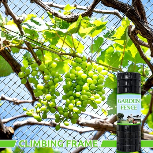 Black PVC Coated Welded Wire Fencing,2"x3" 16 Gauge,72inch H x 50ft L Garden Wire Fence Roll,2/3/4/5/6ft Tall x 50/100 ft Long Vinyl Coating Metal Wire Mesh for Yard,Farm,Dog,Vegetable Protection - color: Black, size: 2"x3" 72inx50ft