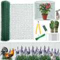 All-in-One 200 Inch Plant Protectors from Animals Kit - 0.85mm Heavy Duty Chicken Wire Cloche,Free-Cut Wire Mesh Roll Includes Pliers, Gloves, Ties, Stakes for Custom Outdoor Cages (16 * 200 Inch) - size: 16*200 Inch