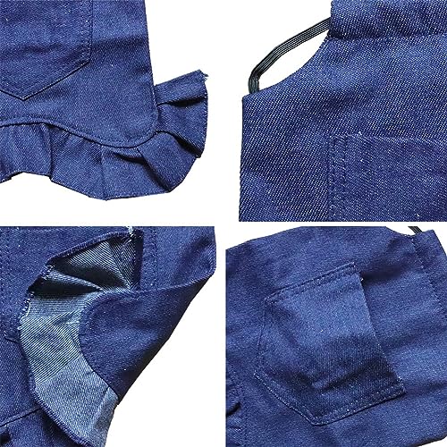 5 Pcs Chicken Saddle Hen Apron with Elastic Straps Denim Hen Feather Protector Jacket Hen Care Supplies