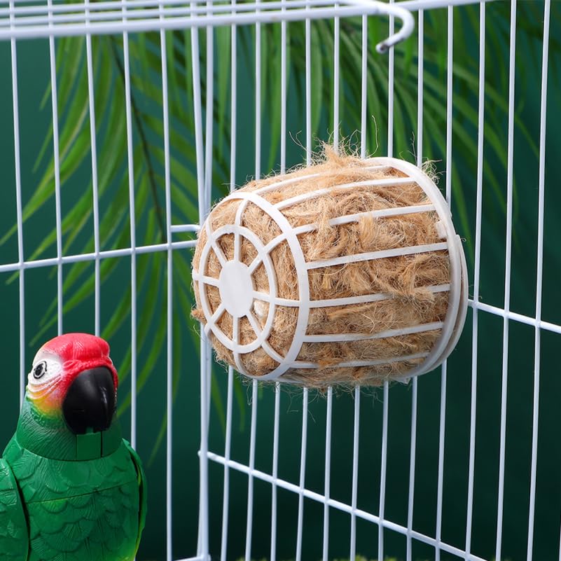 2-Pack Natural Jute Bird Nesting Material for Parakeets Canaries Finches Soft Comfortable Bird Bedding Cage Accessory for Breeding and Rest