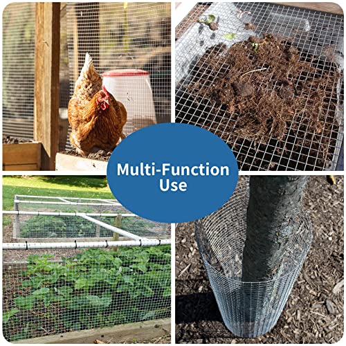 Zevemomo Hardware Cloth 1/4 Inch 24"X 50' Hot Dip Galvanized After Welding | Wire Mesh Roll, 23 Gauge Chicken Wire Fencing for Garden Fencing Chicken Coop Wall Decoration Tree Guard Hardware Mesh - size: 24" x 50' 1/4inch