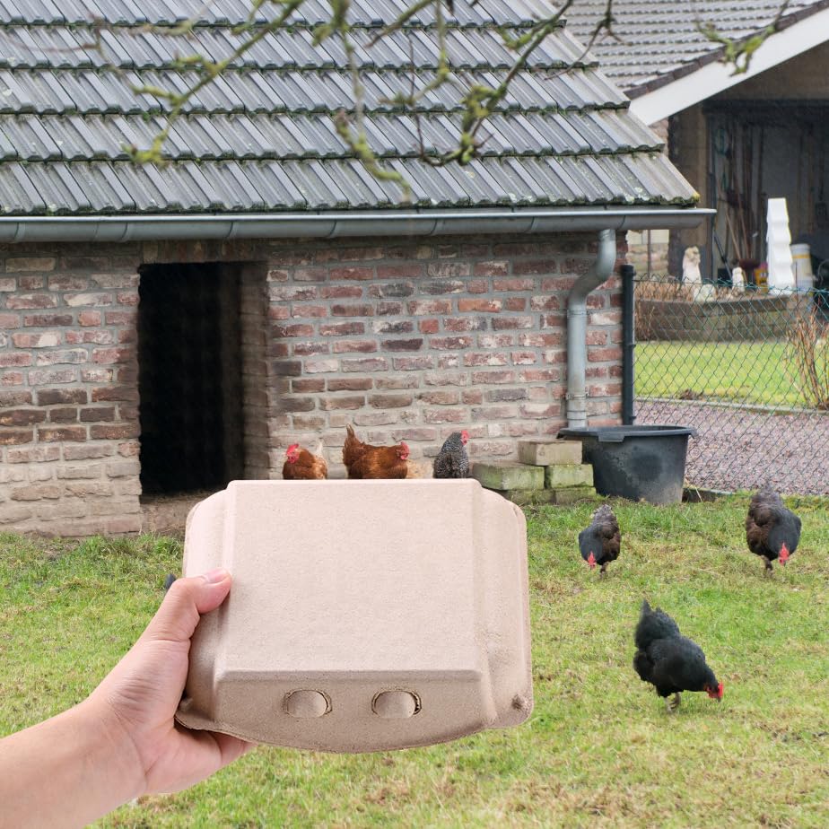 50 PCS Vintage Egg Cartons, Natural Paper Pulp Square Dozen Egg Cartons | Classical 3x4 Style Holds Up to One Twelve 12 Count Chicken Eggs, Sturdy Design Made from Recycled Cardboard Blank - size: 50 Pcs Dozen Egg Box