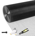 Tongmo Black Hardware Cloth, 1/2 inch 48'' x 100'Chicken Wire Fence, 19 Gauge Vinyl Coated Welded Cage Wire Mesh Roll Supports Poultry Netting Cage Garden Fence