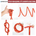 1/2 Inch Static Climbing Rope (150 Ft) - 9000lbs High Strength Arborist Bull Rope for Tree Pulling, Rigging & Rappelling - 48 Strand Polyester Braided Core, Red - size: 1/2in x 150ft, style: Red