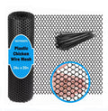 Plastic Chicken Wire Mesh - 24 in x 20 ft Black,Comes with 30 Twist Ties, Plastic Wire Mesh Fence for Dogs, Cats & Poultry - Garden Netting & Animal Barrier, Balcony Netting for Pets - WEYHDDTL - size: 24Inchx20Ft(0.3"Opening)