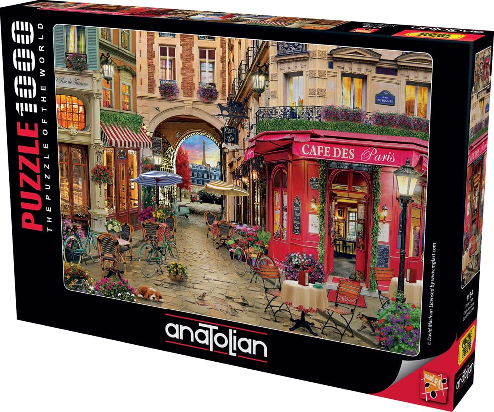 Anatolian Puzzle - Cafe des Paris, 1000 Piece Jigsaw Puzzle, 1134 - color: Cafe Des Paris