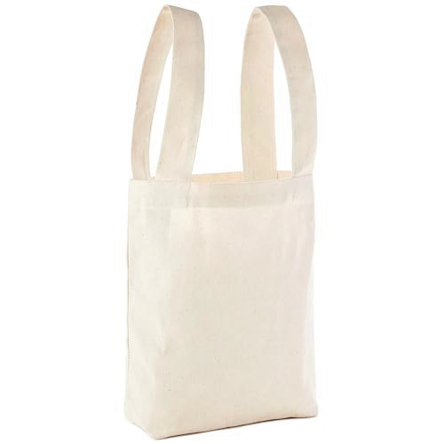 Hallmark 9" Canvas Tote Bag (Teddy Bear Face) Reusable Gift Bag for Baby Showers, Birthdays, Kids - style: Easter Bunny