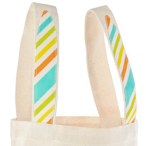Hallmark 9" Canvas Tote Bag (Teddy Bear Face) Reusable Gift Bag for Baby Showers, Birthdays, Kids - style: Easter Bunny